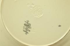 Set of 7 English Victorian Black and Cream Floral Transferware Plates - 4675205