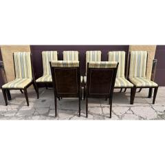 Set of 8 1970 s William Doezema for Mastercraft Amboyna Wood Dining Chairs - 3378881