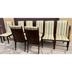 Set of 8 1970 s William Doezema for Mastercraft Amboyna Wood Dining Chairs - 3378888