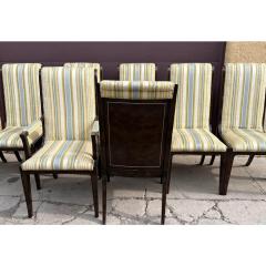 Set of 8 1970 s William Doezema for Mastercraft Amboyna Wood Dining Chairs - 3378908