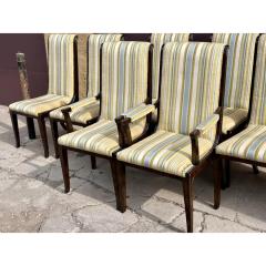 Set of 8 1970 s William Doezema for Mastercraft Amboyna Wood Dining Chairs - 3378935