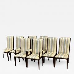 Set of 8 1970 s William Doezema for Mastercraft Amboyna Wood Dining Chairs - 3383930