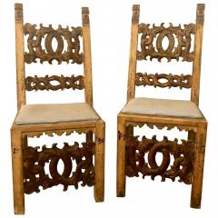 Set of 8 19th Century Italian Renaissance Revival Carved Dining Chairs - 2955193