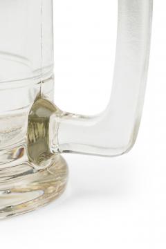 Set of 8 American Mid Century Glass Beer Mugs with Gold Trim - 4674896