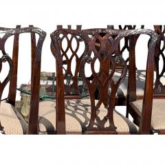 Set of 8 Antique 18th C Chippendale Mahogany Dining Chairs - 4606966