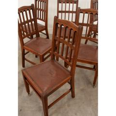 Set of 8 Arts Crafts Dining Chairs - 2895012