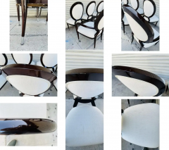 Set of 8 Ballonback Chairs 6 Side Chairs 2 Armchairs - 2727532