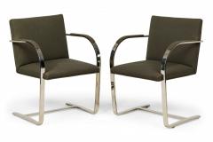 Set of 8 Brueton American Mid Century Brno Gray Upholstered Chrome Dining Armc - 4630432