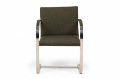 Set of 8 Brueton American Mid Century Brno Gray Upholstered Chrome Dining Armc - 4630433