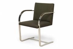 Set of 8 Brueton American Mid Century Brno Gray Upholstered Chrome Dining Armc - 4630435