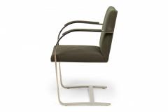 Set of 8 Brueton American Mid Century Brno Gray Upholstered Chrome Dining Armc - 4630436