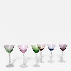 Set of 8 Color Crystal Wine Glasses - 4740815