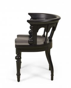 Set of 8 Contemporary Round Backed Painted and Carved Dining Chairs - 2789650