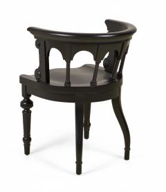 Set of 8 Contemporary Round Backed Painted and Carved Dining Chairs - 2789652