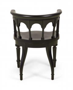 Set of 8 Contemporary Round Backed Painted and Carved Dining Chairs - 2789653