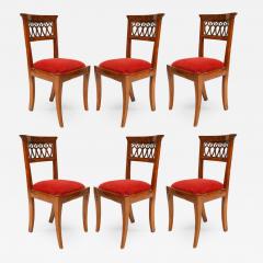 Set of 8 Continental Baltic Mahogany Side Chairs - 4645164