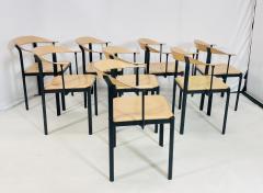 Set of 8 Dining Chairs by Giancarlo Vegni for Fasem Italy 1970s - 4128581
