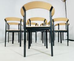 Set of 8 Dining Chairs by Giancarlo Vegni for Fasem Italy 1970s - 4128583