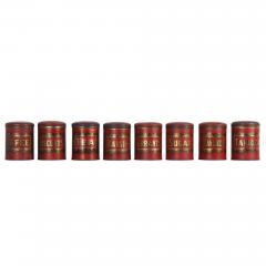 Set of 8 English 19th Century Kitchen Storage Tins - 2910851