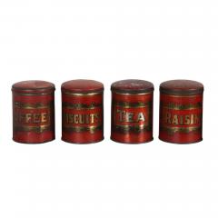 Set of 8 English 19th Century Kitchen Storage Tins - 2910852