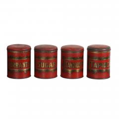 Set of 8 English 19th Century Kitchen Storage Tins - 2910854