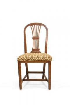 Set of 8 English Country Walnut Side Chairs - 4630221