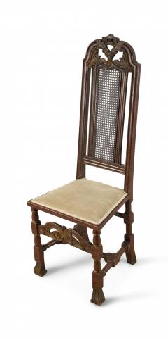 Set of 8 English Renaissance Paw Foot and Narrow Cane Back Side Chairs - 2798356