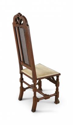 Set of 8 English Renaissance Paw Foot and Narrow Cane Back Side Chairs - 2798357