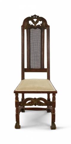 Set of 8 English Renaissance Paw Foot and Narrow Cane Back Side Chairs - 2798358