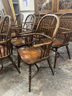 Set of 8 English Windsor Armchairs - 4207548