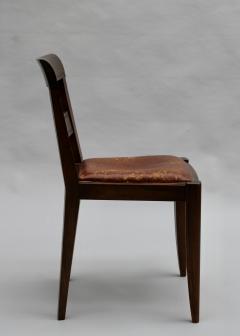 Set of 8 Fine French 1930s Mahogany Dining Chairs - 4657383