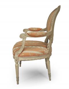 Set of 8 French Louis XVI Damask Dining Chairs - 2798245