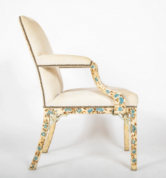 Set of 8 George III Style Dining Chairs with Paint Decorated Surfaces - 2915544
