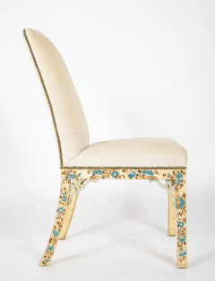 Set of 8 George III Style Dining Chairs with Paint Decorated Surfaces - 2915677