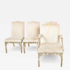Set of 8 George III Style Dining Chairs with Paint Decorated Surfaces - 2920725