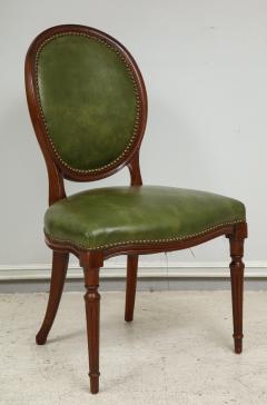 Set of 8 Leather Upholstered Mahogany Dining Chairs in the Georgian Manner - 1209242