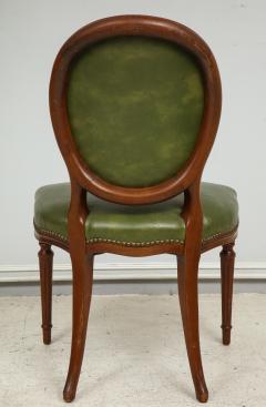 Set of 8 Leather Upholstered Mahogany Dining Chairs in the Georgian Manner - 1209244