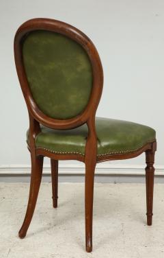 Set of 8 Leather Upholstered Mahogany Dining Chairs in the Georgian Manner - 1209245