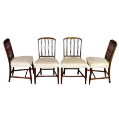 Set of 8 Mahogany Federal Style Upholstered Dining Chairs With Satinwood Inlay - 4324637