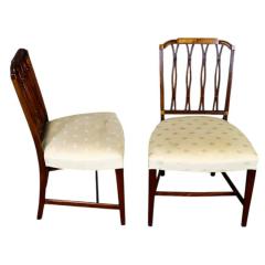 Set of 8 Mahogany Federal Style Upholstered Dining Chairs With Satinwood Inlay - 4324638
