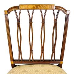 Set of 8 Mahogany Federal Style Upholstered Dining Chairs With Satinwood Inlay - 4324640
