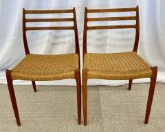Set of 8 Mid Century Modern Dining Chairs Danish Niels Moller 1950s - 2879983