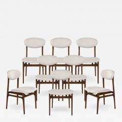 Set of 8 Mid Century Modern Inspired Hendrick Side Dining Chairs - 3160831