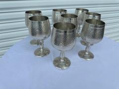 Set of 8 Pura Tin Hammered Goblets - 4306795