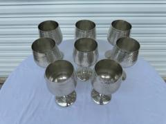 Set of 8 Pura Tin Hammered Goblets - 4306822