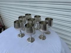 Set of 8 Pura Tin Hammered Goblets - 4306825