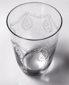Set of 8 Silver Tea Holders with engraved glasses Germany circa 1900 - 1055289