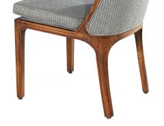 Set of 8 Vintage Curved Back Walnut Dining Chairs by Nienkamper - 4220046
