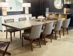 Set of 8 Vintage Curved Back Walnut Dining Chairs by Nienkamper - 4220048