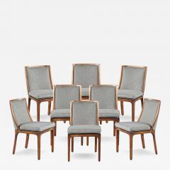 Set of 8 Vintage Curved Back Walnut Dining Chairs by Nienkamper - 4221953